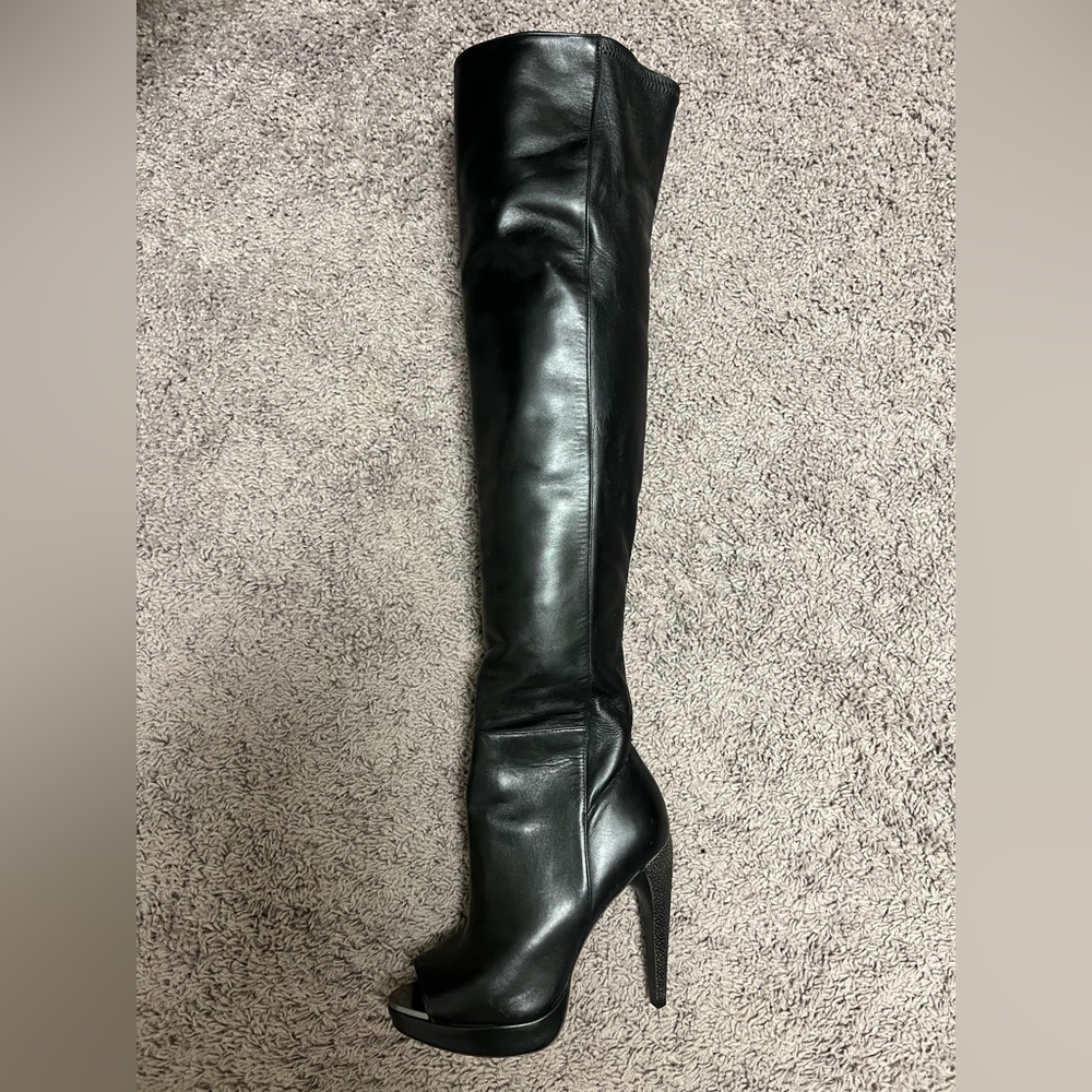 Herve leger thigh high black boots size 7M. Barely worn.
